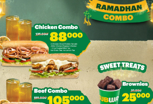 Gaspol! Nikmati Promo Spesial Bulan Ramadhan dari Subway Indonesia Mulai Rp 25 Ribuan