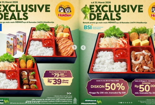Daftar Promo HokBen Ramadan 2026: Diskon Bento Mulai Rp39 Ribu hingga Cashback 50 Persen