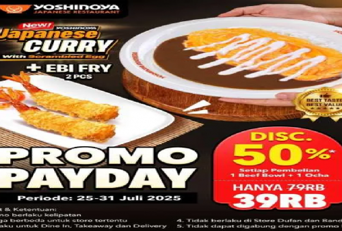 Promo Pay Day Yoshinoya: Japanese Curry Scrambled Egg Cuma Setengah Harga