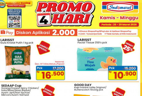 Promo Indomaret Hari Ini 4 April 2026, Diskon 4.4 Beli 1 Gratis 1
