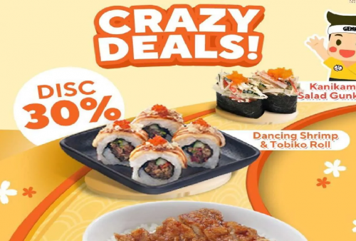 Promo Genki Sushi Januari 2026: Aneka Sushi Diskon 30 Persen Nih!