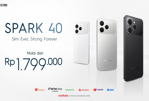Resmi di Indonesia! TECNO SPARK 40 Bawa AI Canggih, Baterai Jumbo, Harga Mulai Rp1 Jutaa
