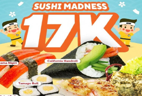 Promo Genki Sushi April 2026, 16 Lebih Menu Sushi Favorit Harga Terjangkau!