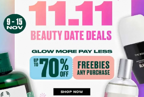 Promo 11.11 The Body Shop: Masker-Body Scrub Diskon hingga 70 Persen!