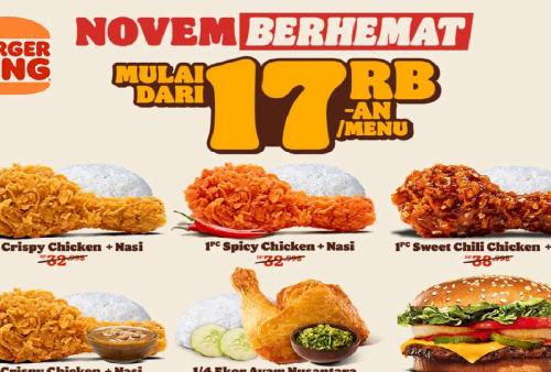 Daftar Promo Burger King 11.11 November 2025: 12 Menu Favorit Mulai Rp 17.000an
