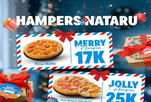 Promo Spesial Nataru Domino’s Pizza Hadirkan Hampers Spesial Mulai Rp 17.000