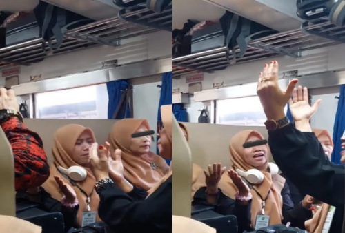 Viral Video Rombongan Emak-emak Berisik di Dalam Kereta, Ini Tanggapan KAI