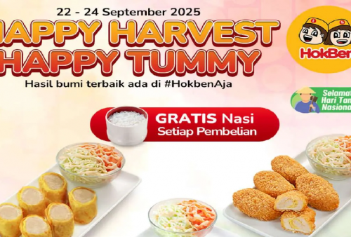 2 Promo Hokben Hari Tani 22-24 September 2025: Ada Diskon Spesial dan Gratis Menu!