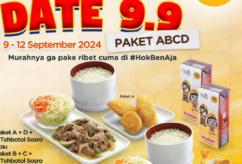 Nikmati Promo Paket ABCD Spesial 9.9 di Hokben: Makan Kenyang Hanya Rp 49 Ribu!