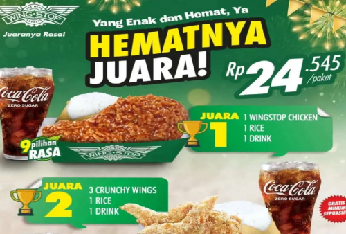 Promo Terbaru Wingstop Awal Januari 2026: Paket Makan Lengkap Cuma Rp24.000an