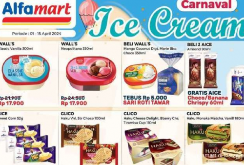 Promo Alfamart 'Carnaval Ice Cream' Juli 2024, Ada Harga Spesial Beli 2 Gratis 1!