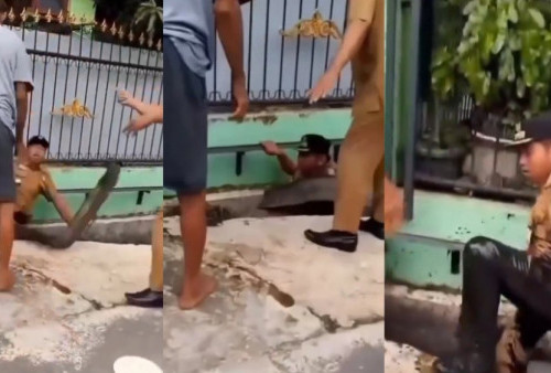Viral Lurah Didorong Pria ke Dalam Parit Gegara Tak Terima Polisi Tidur Ilegal Dibongkar