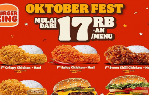 SERBU Promo Burger King Oktober 2025: Tersedia 11 Opsi Menu Favorit Mulai Rp17 Ribuan