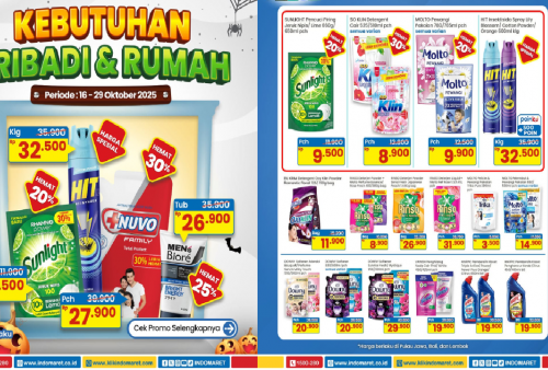 Promo JSM Indomaret 17-19 Oktober 2025: Deterjen Cuci Baju Mulai Harga Rp 8 Ribuan