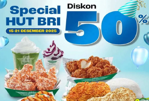 Promo Spesial HUT BRI! Makan di Wingstop Bisa Dapat Diskon 50 Persen, Begini Caranya