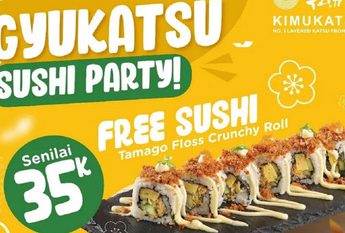 Mau Sushi Gratis? Yuk Cek Promo Menarik dari Kimukatsu yang Berlaku Hingga 30 September 2024