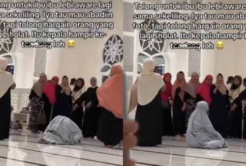 Geram! Aksi Swafoto Sekelompok 'Emak-Emak di Masjid At-Thohir ini Disorot Netizen: Inilah Pentingnya Adab Lebih Utama dari Ilmu!