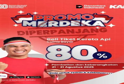Promo Tiket KAI Diperpanjang Sampai 31 Agustus 2025: Bayar Tiket Murah Meriah!