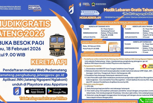RESMI Dibuka! Serbu Sekarang Program Mudik Gratis Jateng 2026, Ini Syarat yang Wajib Dipenuhi