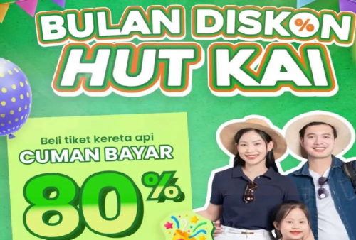 Spesial HUT KAI September 2025: Tiket Kereta Diskon 20 Persen!
