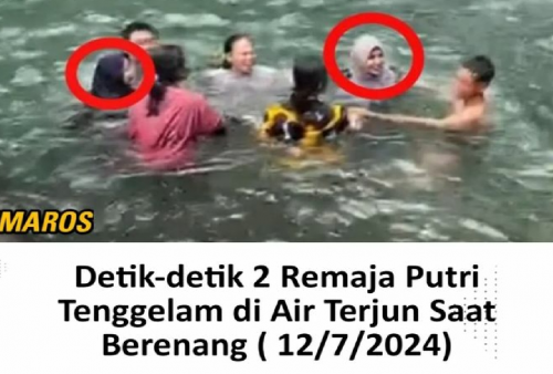 Viral Video 2 Remaja Putri Meninggal Dunia Akibat Tenggelam Saat Berenang di Air Terjun Jami Maros