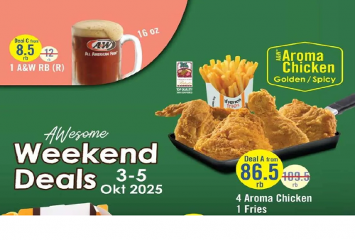 Promo Spesial Weekend A&W 3-5 Oktober 2025: Ada Free Cheeseburger!