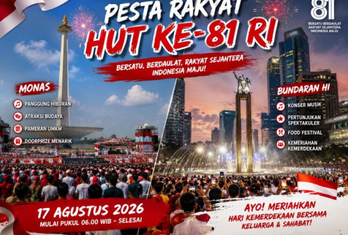 Fakta Pesta Rakyat HUT ke-81 RI: Monas dan Bundaran HI Jadi Pusat Perayaan Pertama Kali