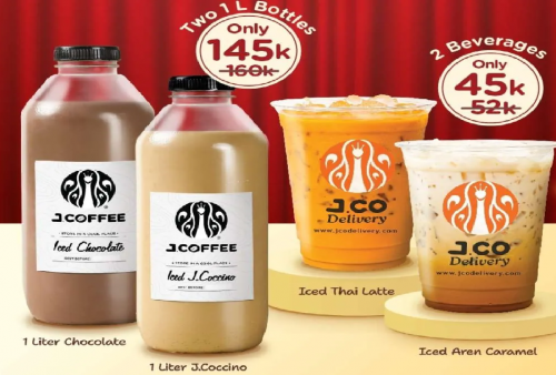 Berakhir Hari Ini! Promo J.CO Delivery Deals: Beli  2-5 Minuman Ada Harga Lebih Hemat