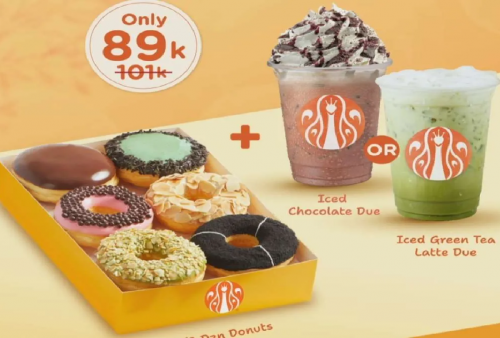 Promo JCO Donuts and Drink 6-17 Oktober: Beli Paket 1/2 Donuts JCO Plus Minuman Cuma Rp89.000an