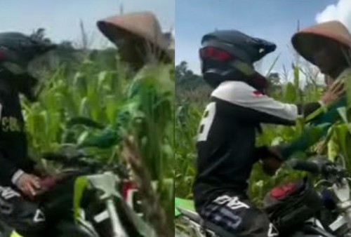 Viral Petani Jagung di Brebes Hadang Pengendara Motor Trail, Emosi Ladangnya Dirusak