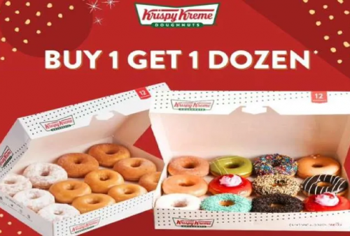 Jangan Lewatkan Promo Terbaik Krispy Kreme Beli 1 Gratis 1 Lusin Donut Rp 119.000