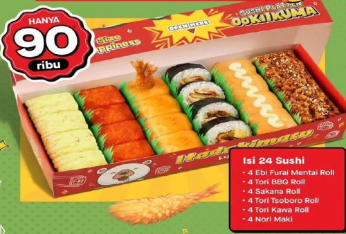Paket Promo Terbaru Ichiban Sushi: Umaii Combo Hemat Rame-Rame Bonus 2 Botol Pulpy Orange