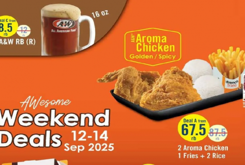 Terakhir Hari Ini Promo Weekend A&W! Bisa Ambil Paket Ayam + Free Cheeseburger