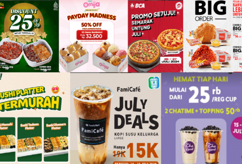 7 Promo Makanan dan Minuman Spesial Gajian Juli 2024: Diskon Menarik untuk Momen Gajianmu