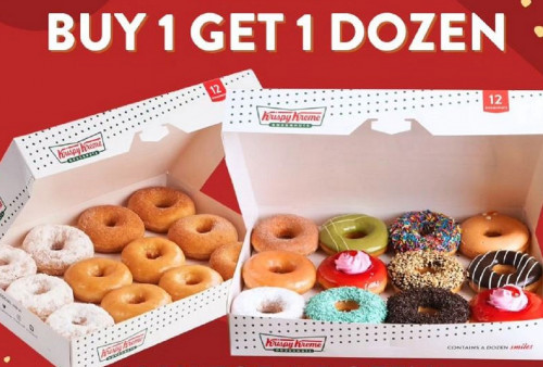 Promo Donat Buy 1 Get 1 Krispy Kreme di Awal Tahun 2024: Begini Cara Pesannya!