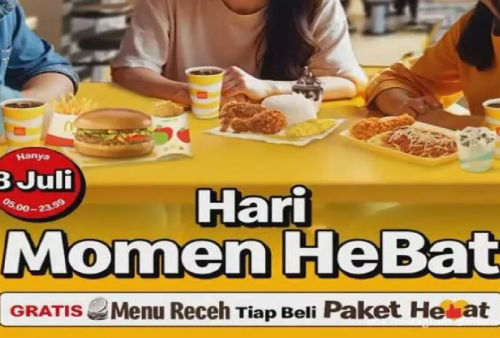 Promo McD Menarik Hari Ini: Beli Paket HeBat Apa Saja Free Menu Receh!