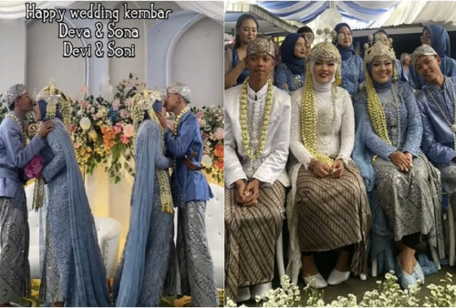 Viral Dua Pengantin Menikah Kompak Sama-sama Dapat Pasangan Kembar: 'Langka'