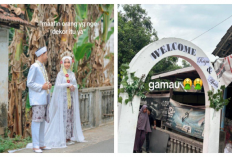 Viral Pengantin Curhat Hasil Dekor Nikahannya, Warganet: Bagusan Gapura 17an!