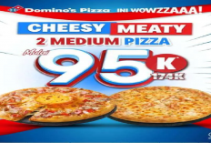 Berlaku Sampai 26 Juni 2025: Promo Domino's Pizza Cheesy Meaty 2 Medium izza Diskon 45 Persen