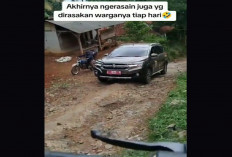 Viral Mobil Dinas Plat Merah Tak Kuat Menanjak di Jalan Rusak, Warga Ogah Bantu